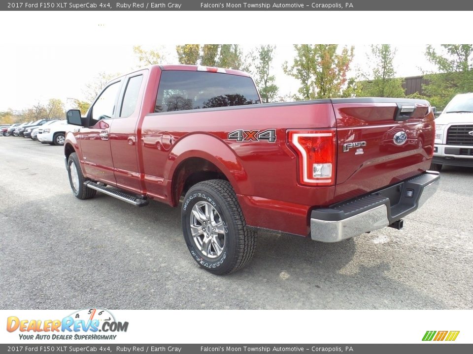 2017 Ford F150 XLT SuperCab 4x4 Ruby Red / Earth Gray Photo #7