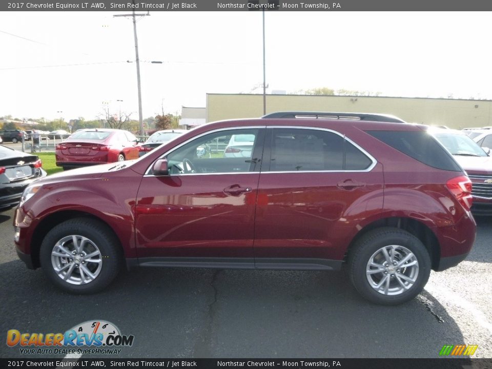 2017 Chevrolet Equinox LT AWD Siren Red Tintcoat / Jet Black Photo #10