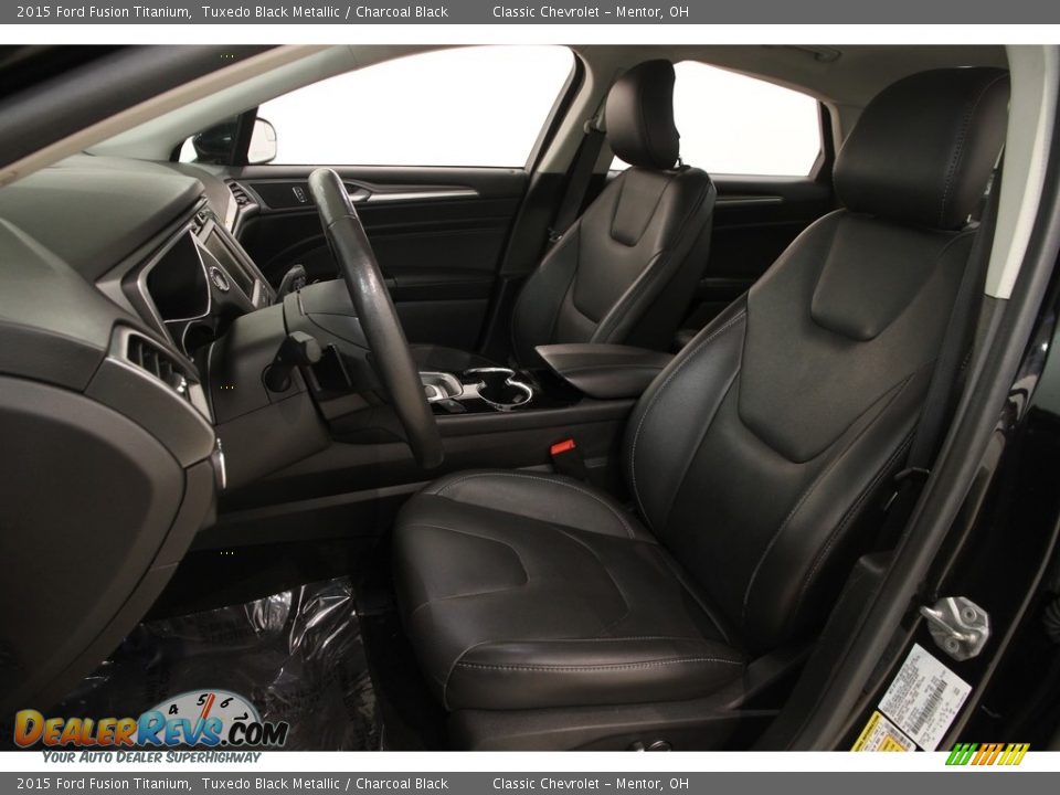 2015 Ford Fusion Titanium Tuxedo Black Metallic / Charcoal Black Photo #5