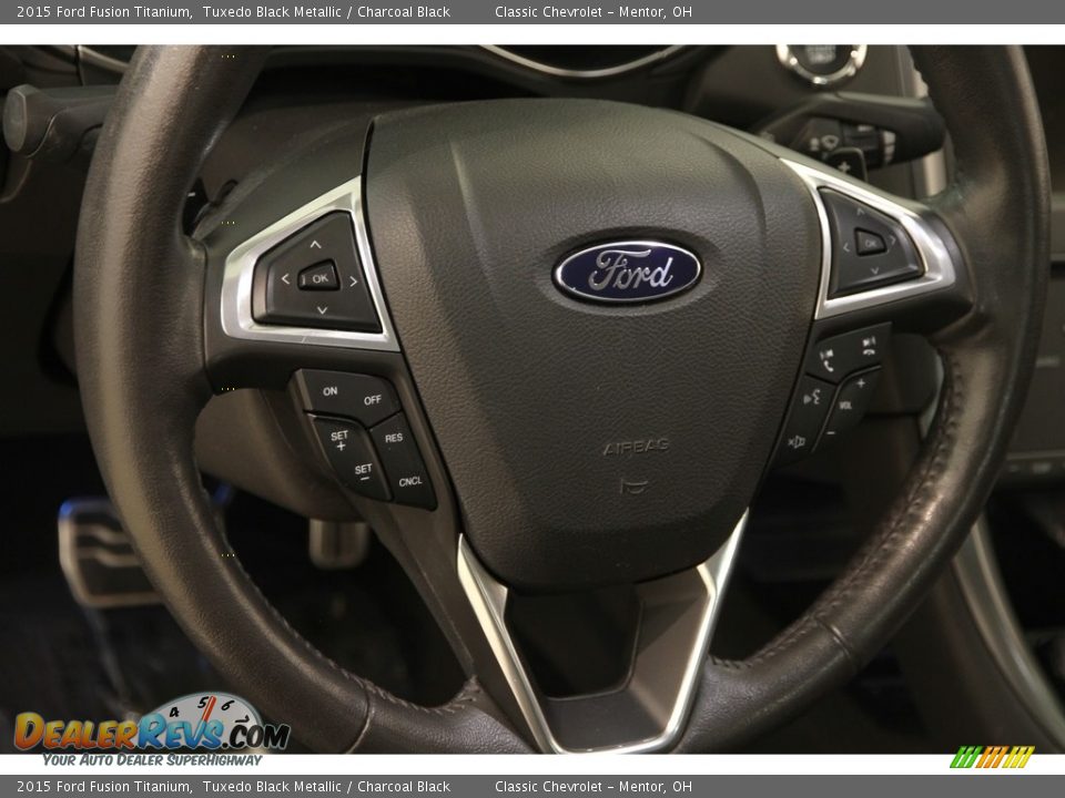 2015 Ford Fusion Titanium Tuxedo Black Metallic / Charcoal Black Photo #6