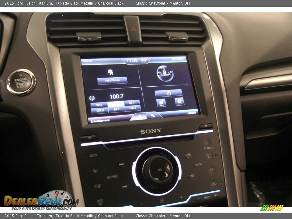 2015 Ford Fusion Titanium Tuxedo Black Metallic / Charcoal Black Photo #8