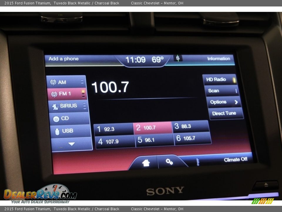 2015 Ford Fusion Titanium Tuxedo Black Metallic / Charcoal Black Photo #10