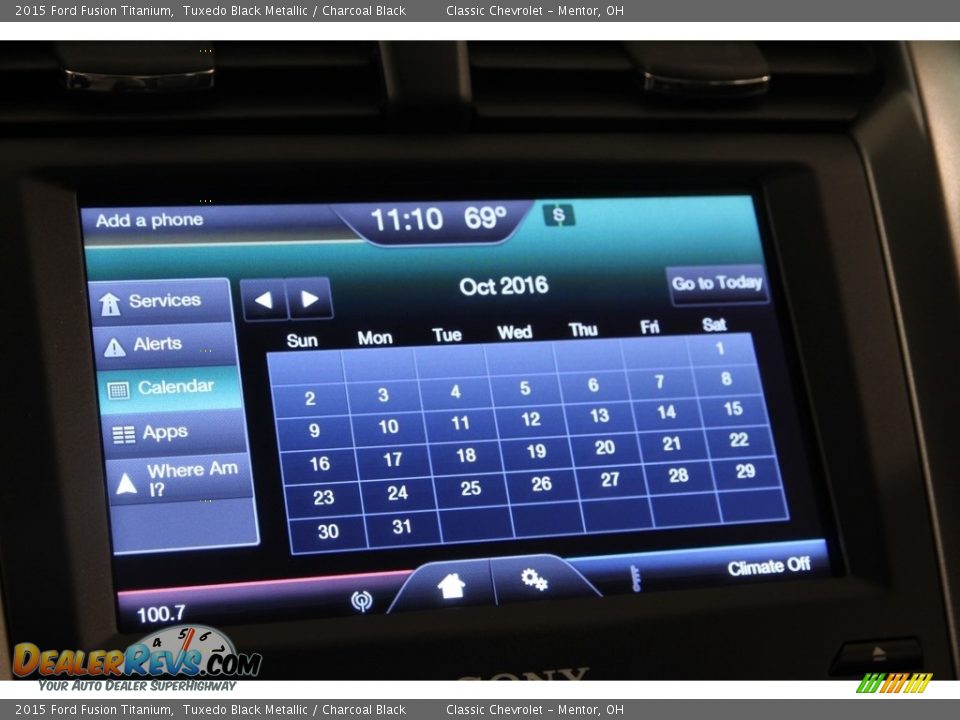 2015 Ford Fusion Titanium Tuxedo Black Metallic / Charcoal Black Photo #11