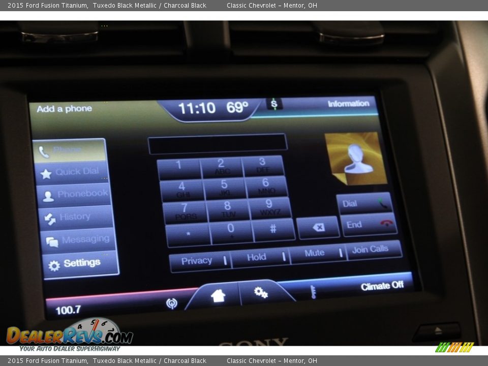 2015 Ford Fusion Titanium Tuxedo Black Metallic / Charcoal Black Photo #12