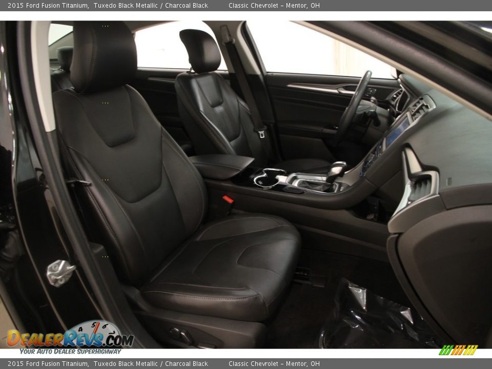 2015 Ford Fusion Titanium Tuxedo Black Metallic / Charcoal Black Photo #15