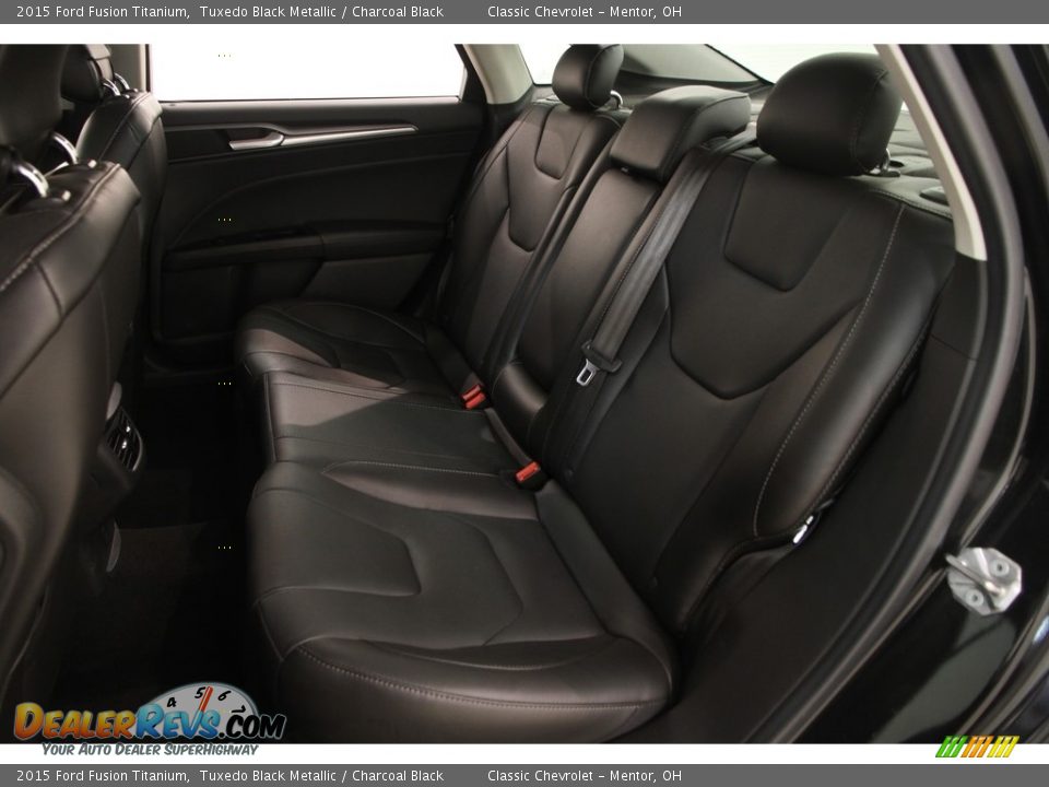 2015 Ford Fusion Titanium Tuxedo Black Metallic / Charcoal Black Photo #17