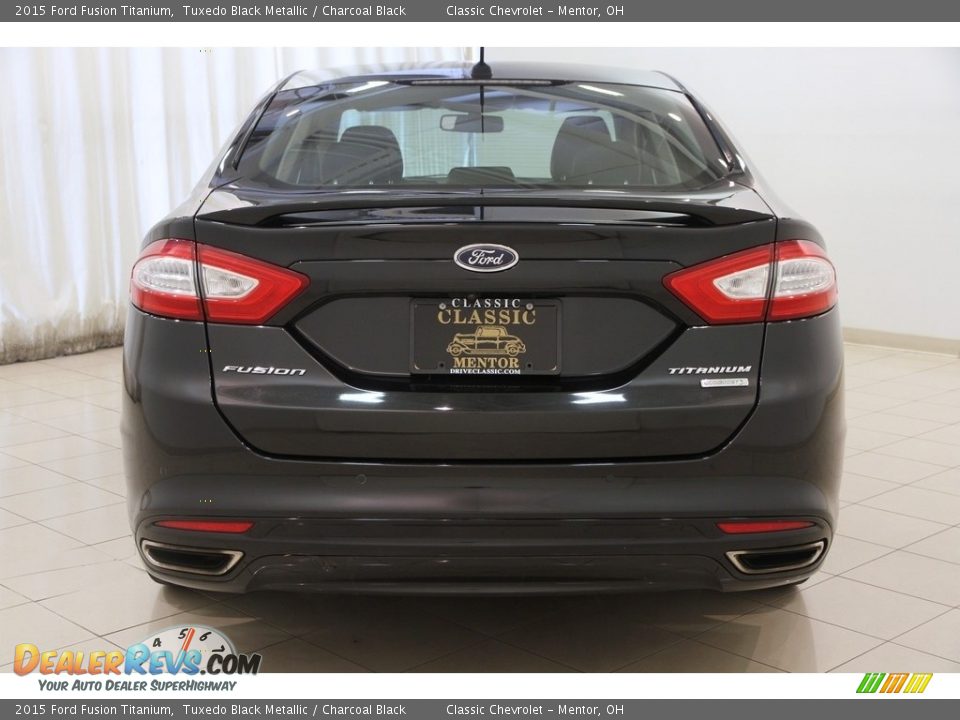 2015 Ford Fusion Titanium Tuxedo Black Metallic / Charcoal Black Photo #18