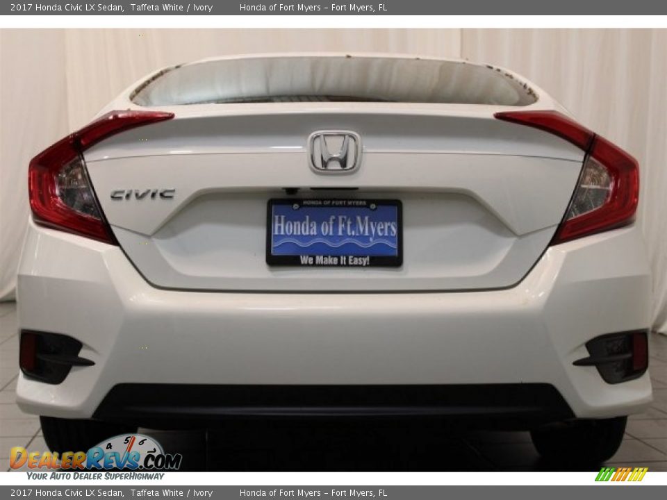 2017 Honda Civic LX Sedan Taffeta White / Ivory Photo #6