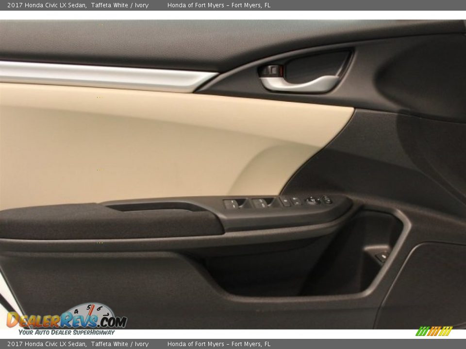 2017 Honda Civic LX Sedan Taffeta White / Ivory Photo #7