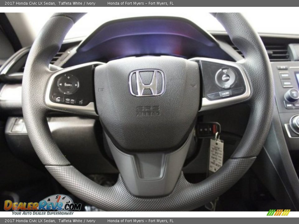 2017 Honda Civic LX Sedan Taffeta White / Ivory Photo #11