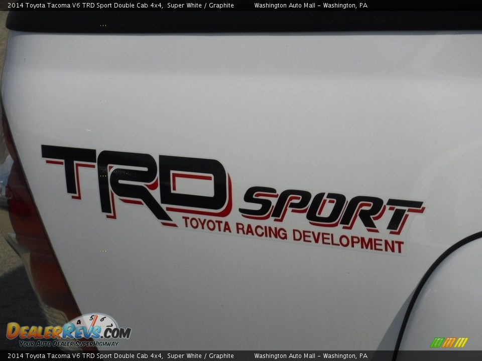 2014 Toyota Tacoma V6 TRD Sport Double Cab 4x4 Super White / Graphite Photo #3