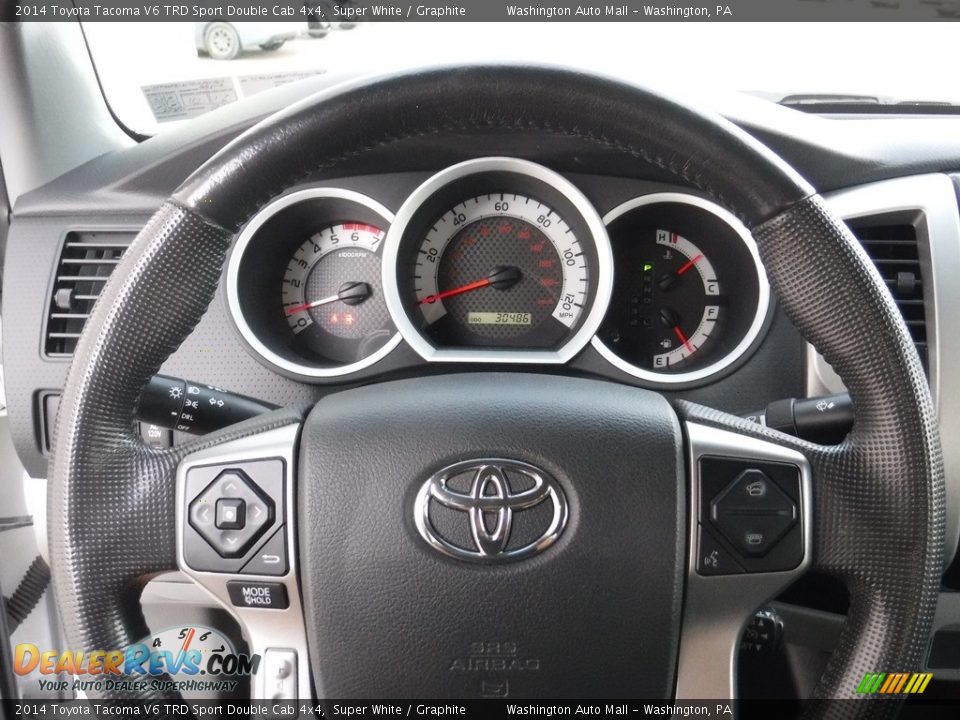 2014 Toyota Tacoma V6 TRD Sport Double Cab 4x4 Super White / Graphite Photo #20