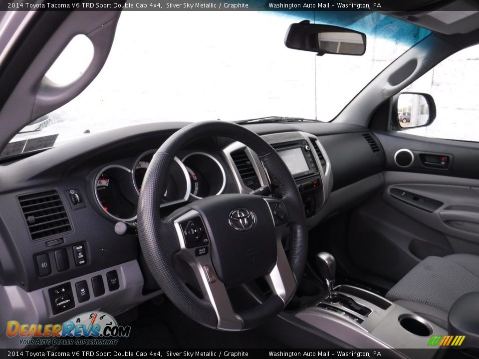 2014 Toyota Tacoma V6 TRD Sport Double Cab 4x4 Silver Sky Metallic / Graphite Photo #15