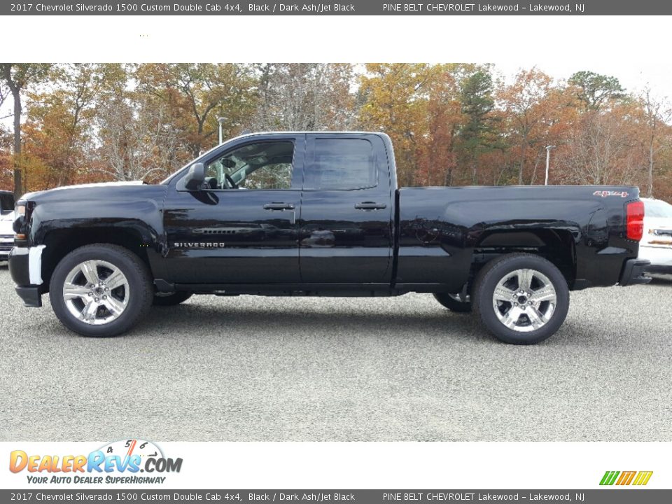 Black 2017 Chevrolet Silverado 1500 Custom Double Cab 4x4 Photo #3