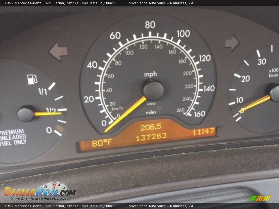 1997 Mercedes-Benz E 420 Sedan Smoke Silver Metallic / Black Photo #9