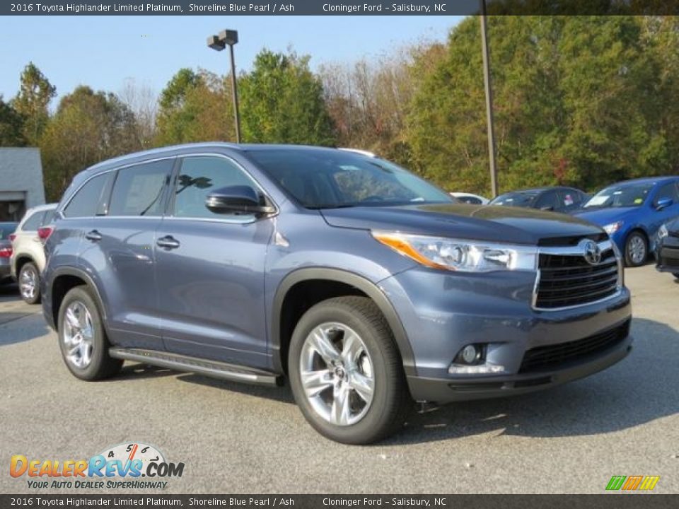 2016 Toyota Highlander Limited Platinum Shoreline Blue Pearl / Ash Photo #1