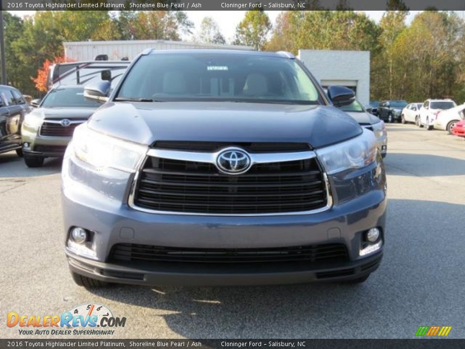 2016 Toyota Highlander Limited Platinum Shoreline Blue Pearl / Ash Photo #2