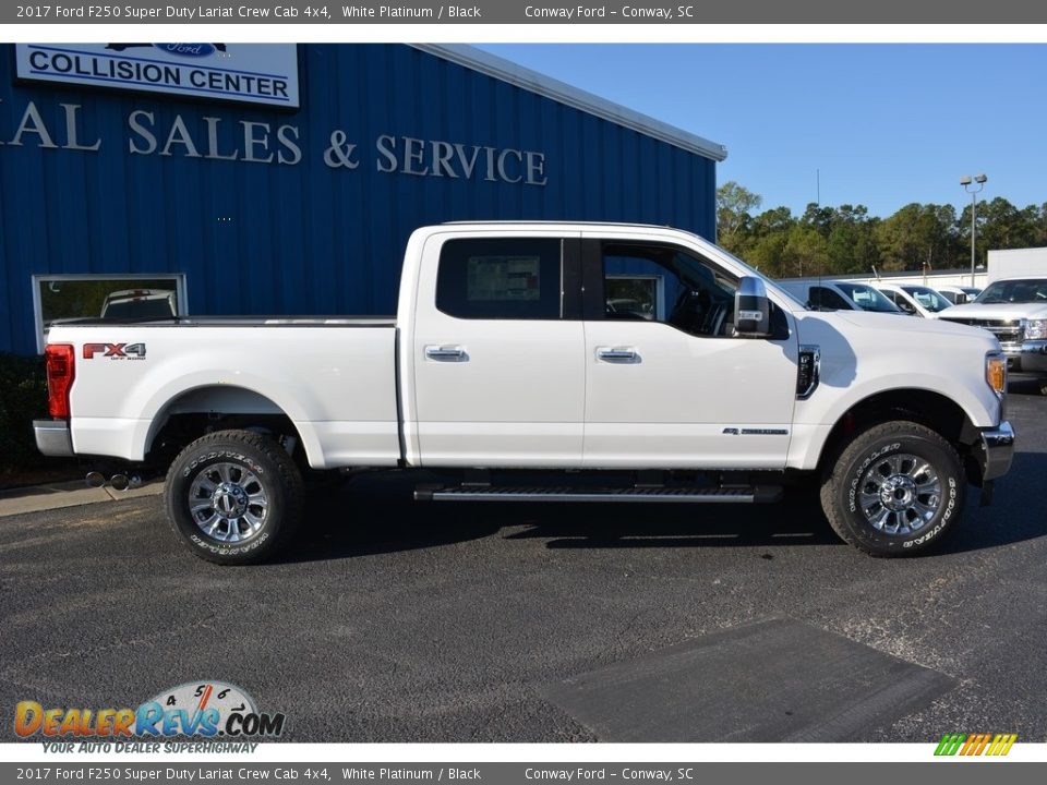 2017 Ford F250 Super Duty Lariat Crew Cab 4x4 White Platinum / Black Photo #2