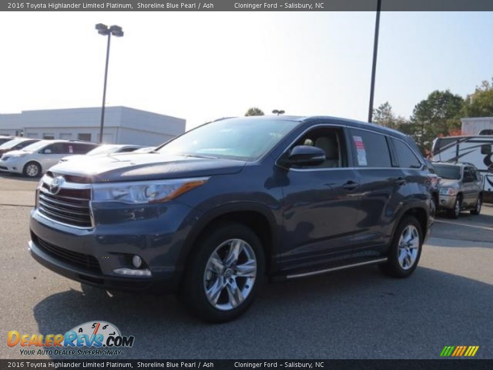 2016 Toyota Highlander Limited Platinum Shoreline Blue Pearl / Ash Photo #3