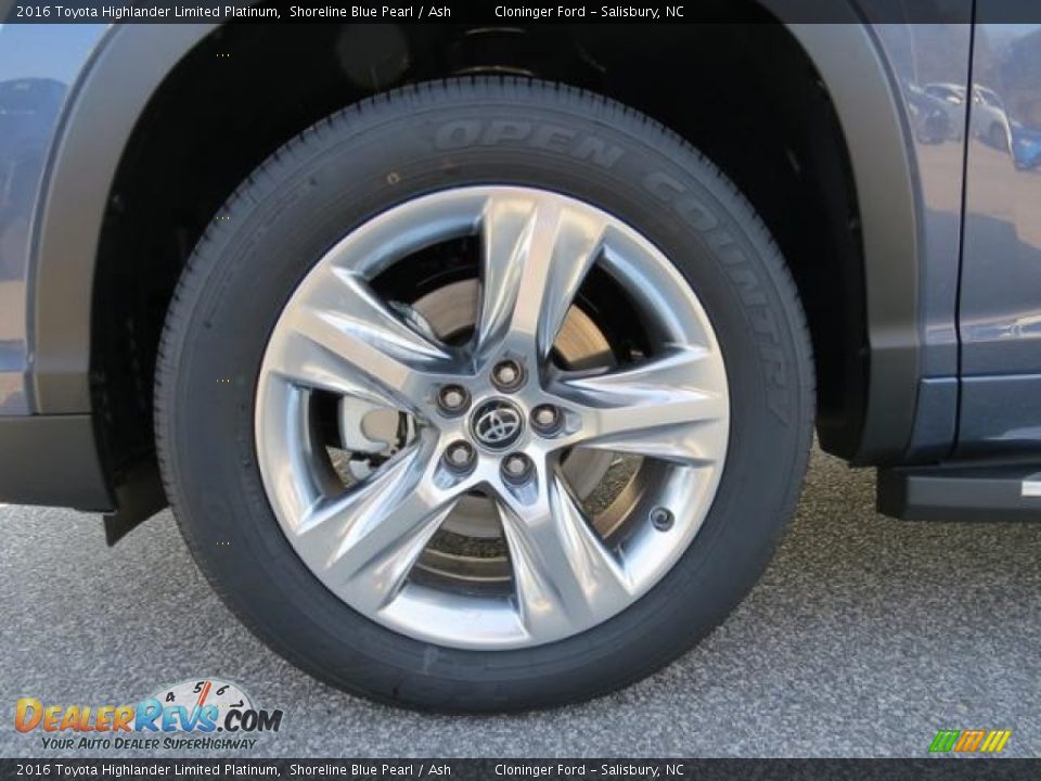 2016 Toyota Highlander Limited Platinum Shoreline Blue Pearl / Ash Photo #4