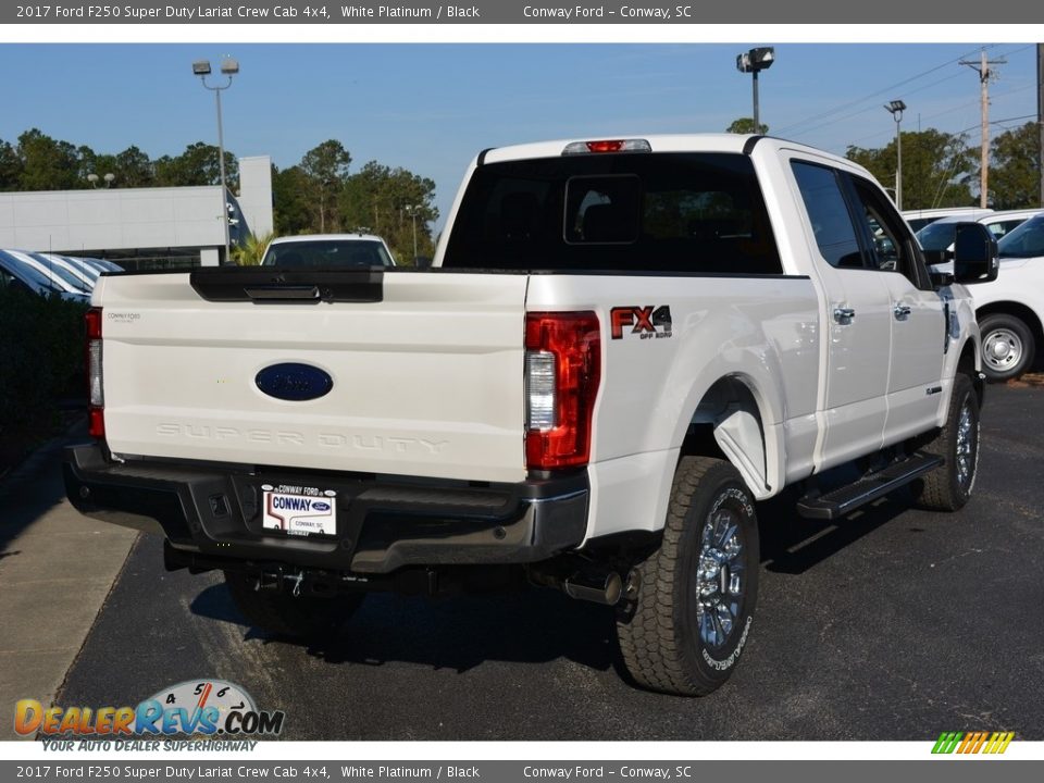 2017 Ford F250 Super Duty Lariat Crew Cab 4x4 White Platinum / Black Photo #3