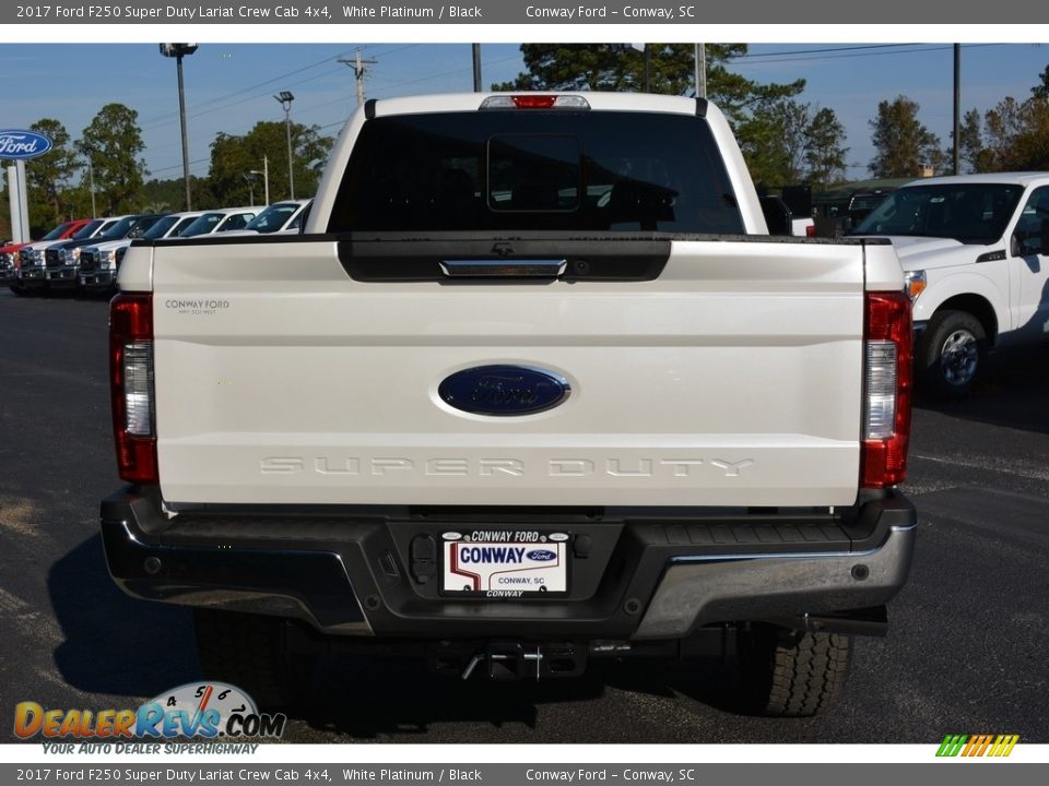 2017 Ford F250 Super Duty Lariat Crew Cab 4x4 White Platinum / Black Photo #4