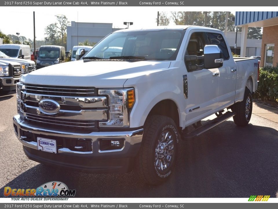 2017 Ford F250 Super Duty Lariat Crew Cab 4x4 White Platinum / Black Photo #7