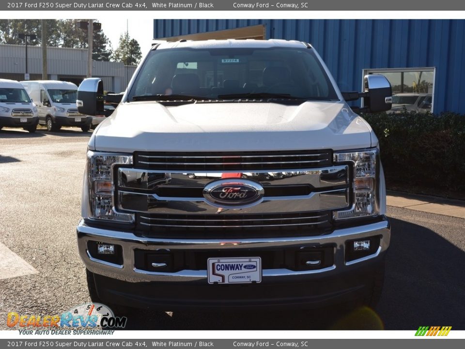 2017 Ford F250 Super Duty Lariat Crew Cab 4x4 White Platinum / Black Photo #8