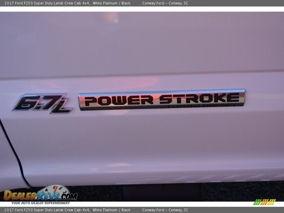 2017 Ford F250 Super Duty Lariat Crew Cab 4x4 White Platinum / Black Photo #11