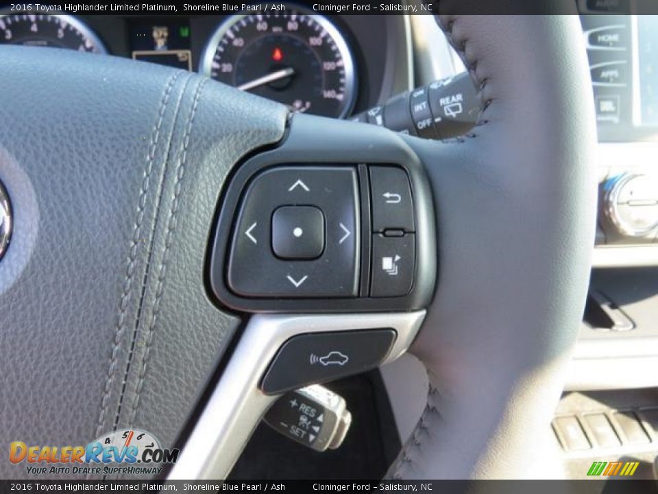 2016 Toyota Highlander Limited Platinum Shoreline Blue Pearl / Ash Photo #15