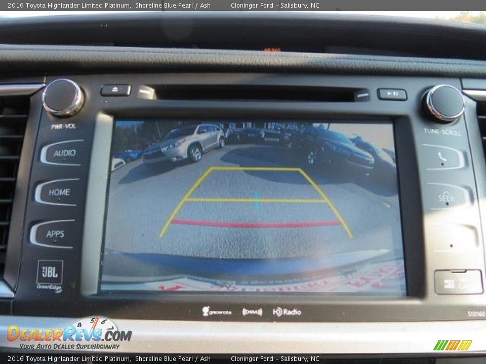 2016 Toyota Highlander Limited Platinum Shoreline Blue Pearl / Ash Photo #22