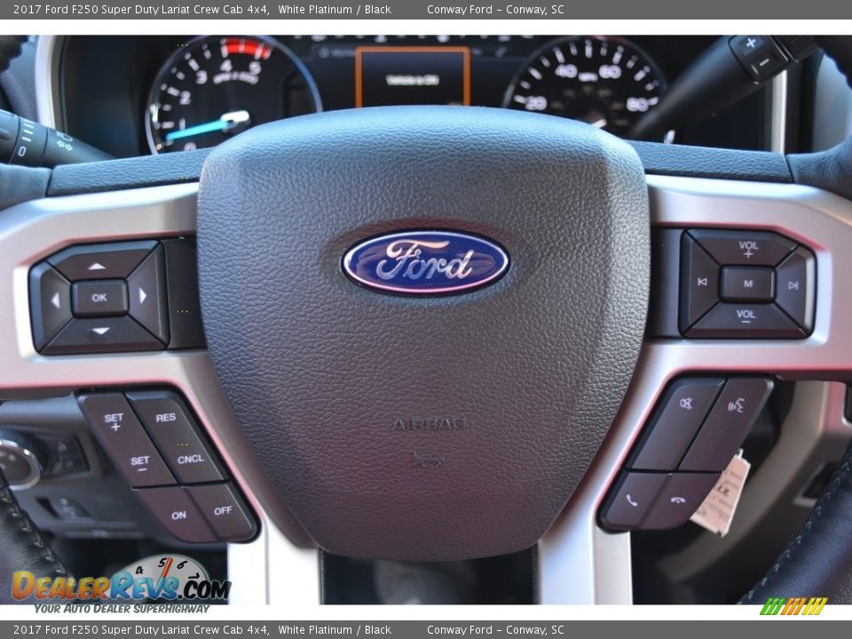 2017 Ford F250 Super Duty Lariat Crew Cab 4x4 White Platinum / Black Photo #22