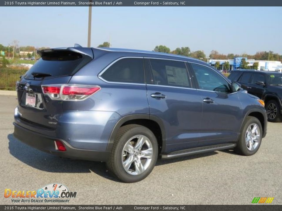 2016 Toyota Highlander Limited Platinum Shoreline Blue Pearl / Ash Photo #28