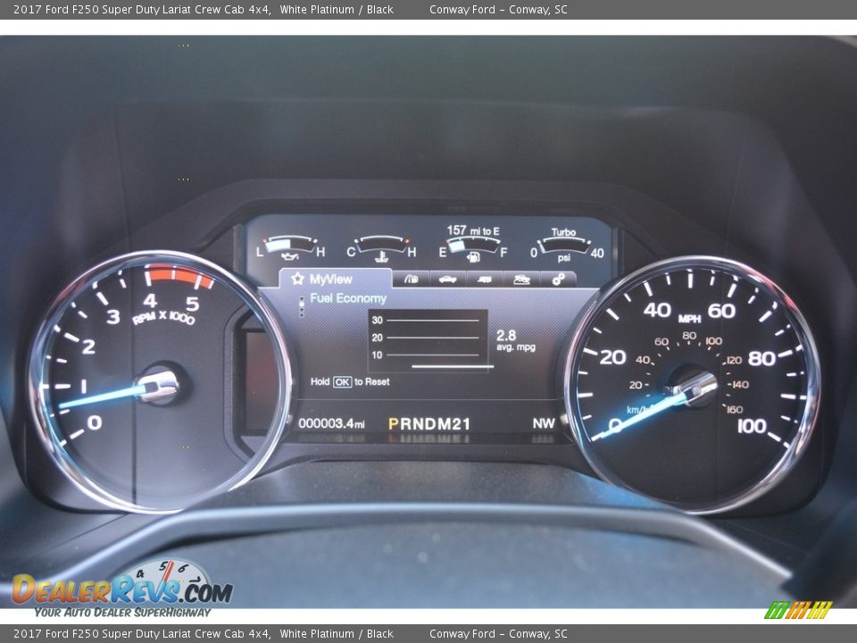 2017 Ford F250 Super Duty Lariat Crew Cab 4x4 White Platinum / Black Photo #24