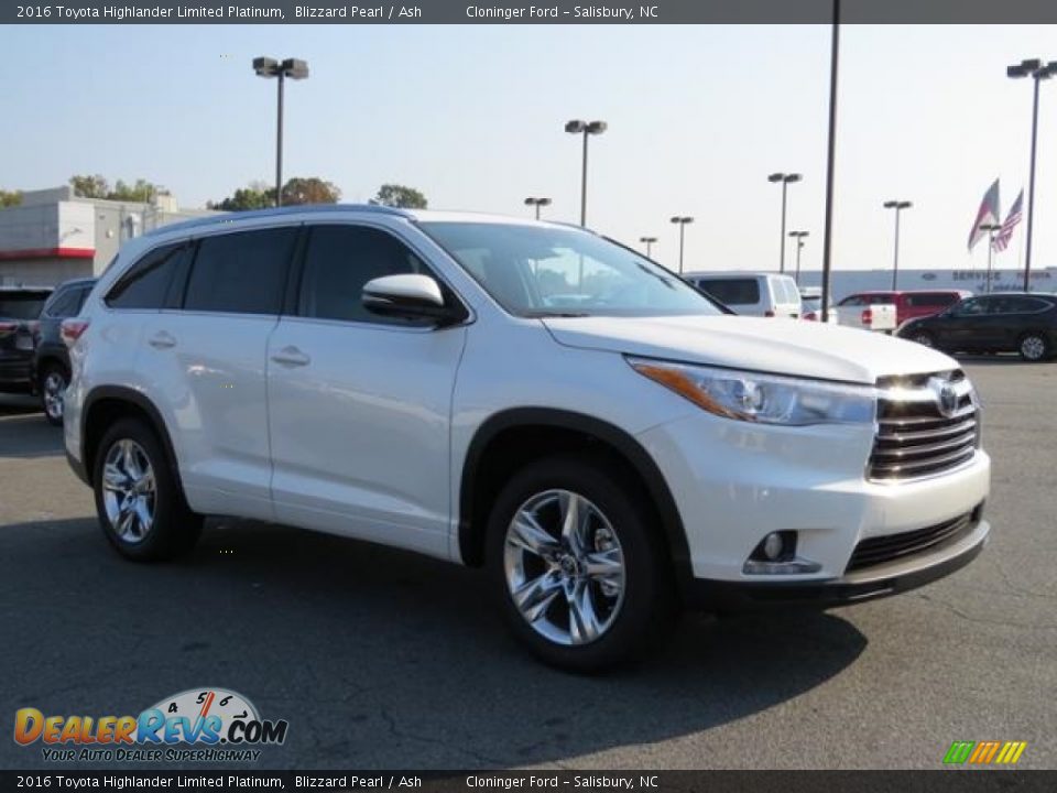 2016 Toyota Highlander Limited Platinum Blizzard Pearl / Ash Photo #1