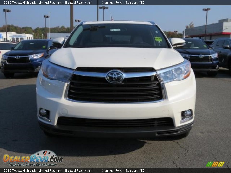 2016 Toyota Highlander Limited Platinum Blizzard Pearl / Ash Photo #2