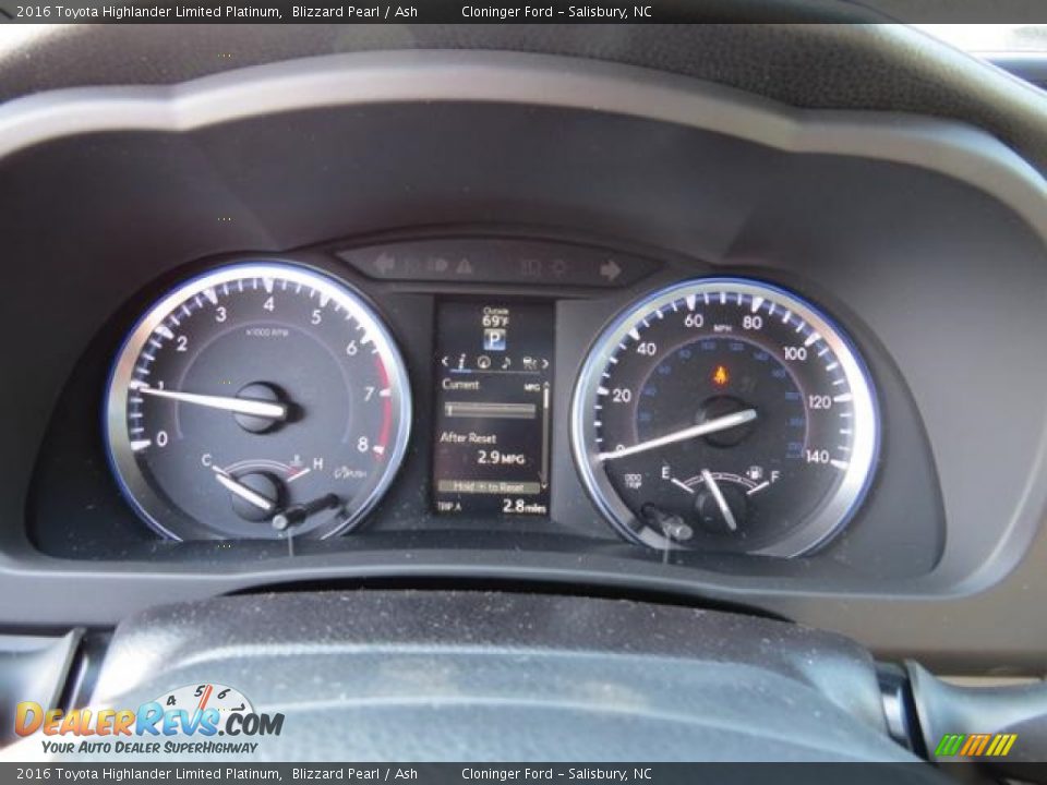 2016 Toyota Highlander Limited Platinum Blizzard Pearl / Ash Photo #13