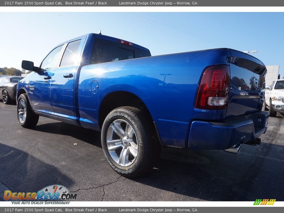 2017 Ram 1500 Sport Quad Cab Blue Streak Pearl / Black Photo #2