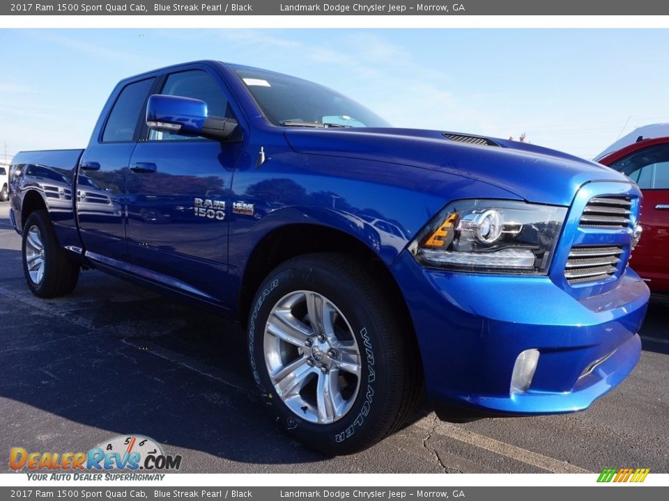Blue Streak Pearl 2017 Ram 1500 Sport Quad Cab Photo #4
