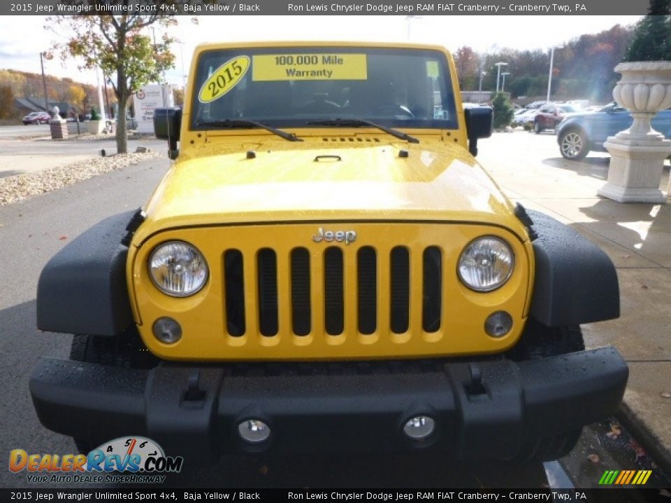 2015 Jeep Wrangler Unlimited Sport 4x4 Baja Yellow / Black Photo #8