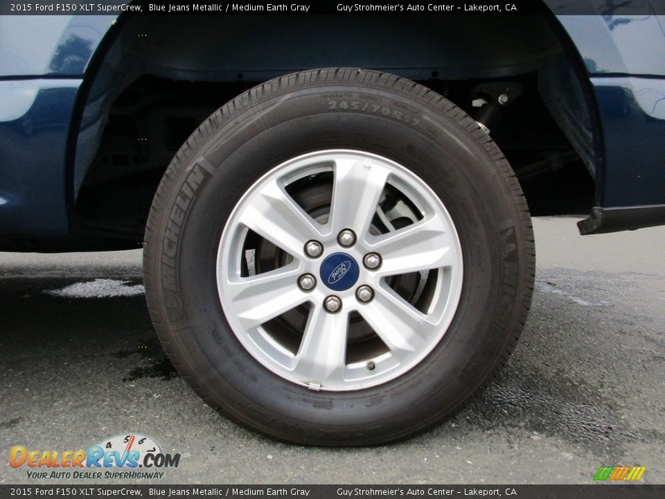 2015 Ford F150 XLT SuperCrew Blue Jeans Metallic / Medium Earth Gray Photo #25