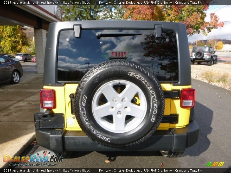 2015 Jeep Wrangler Unlimited Sport 4x4 Baja Yellow / Black Photo #12