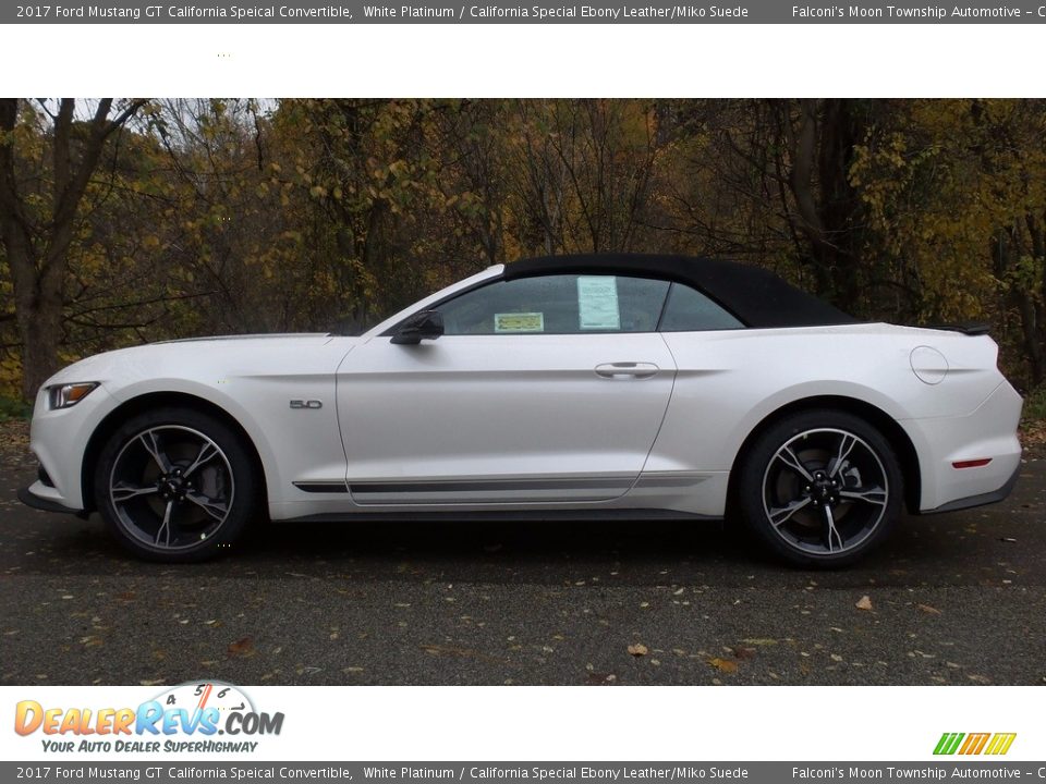White Platinum 2017 Ford Mustang GT California Speical Convertible Photo #1