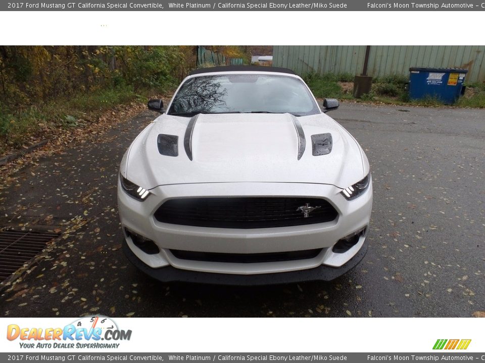 2017 Ford Mustang GT California Speical Convertible White Platinum / California Special Ebony Leather/Miko Suede Photo #3