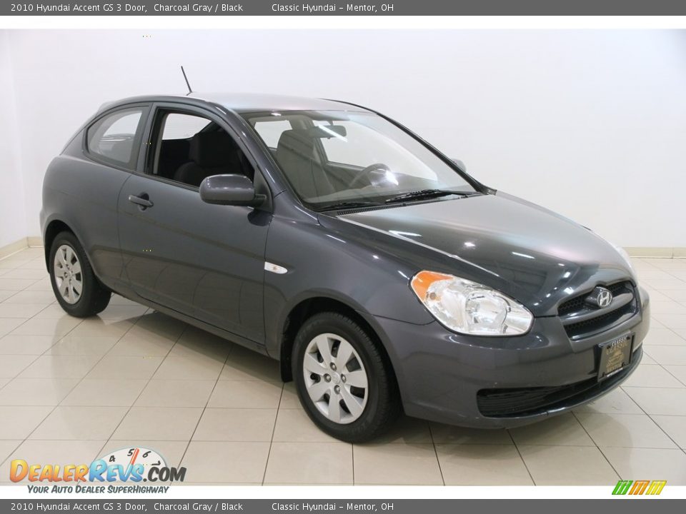 2010 Hyundai Accent GS 3 Door Charcoal Gray / Black Photo #1