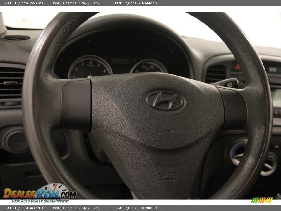 2010 Hyundai Accent GS 3 Door Charcoal Gray / Black Photo #6