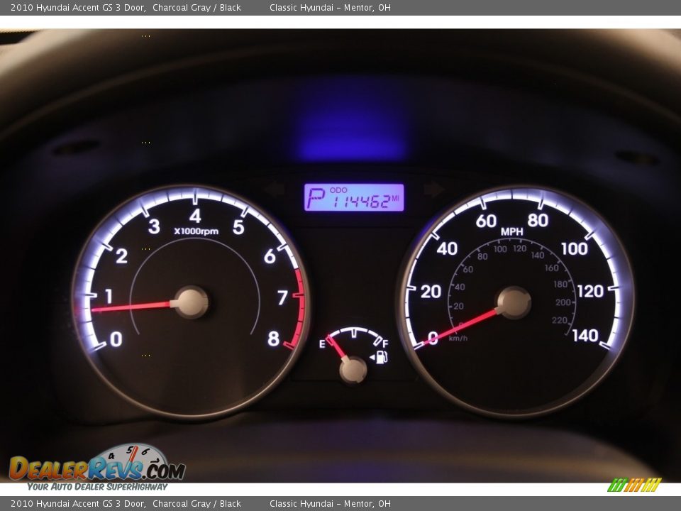 2010 Hyundai Accent GS 3 Door Charcoal Gray / Black Photo #7