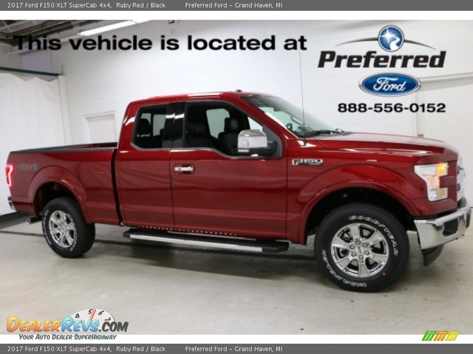 2017 Ford F150 XLT SuperCab 4x4 Ruby Red / Black Photo #1