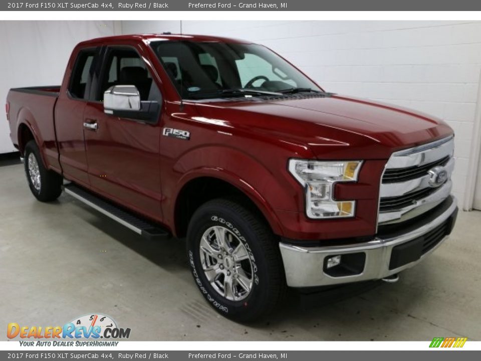 2017 Ford F150 XLT SuperCab 4x4 Ruby Red / Black Photo #7