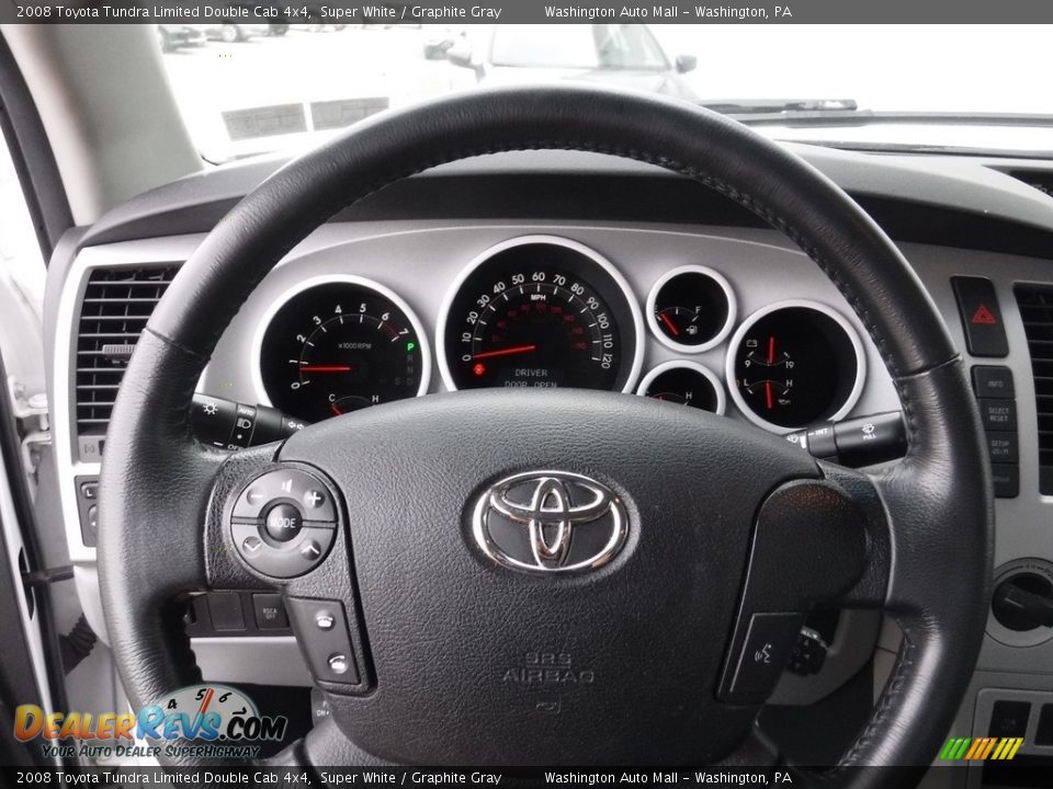 2008 Toyota Tundra Limited Double Cab 4x4 Super White / Graphite Gray Photo #22